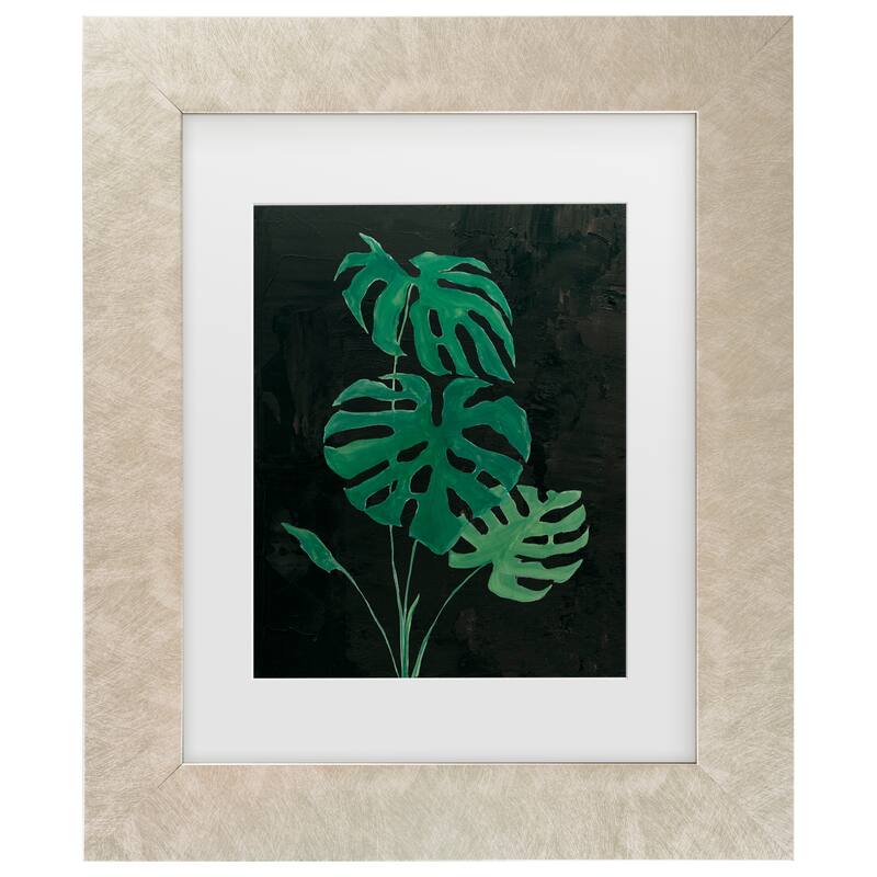 Julia Purinton 'Palm Botanical I Black' Matted Framed Art