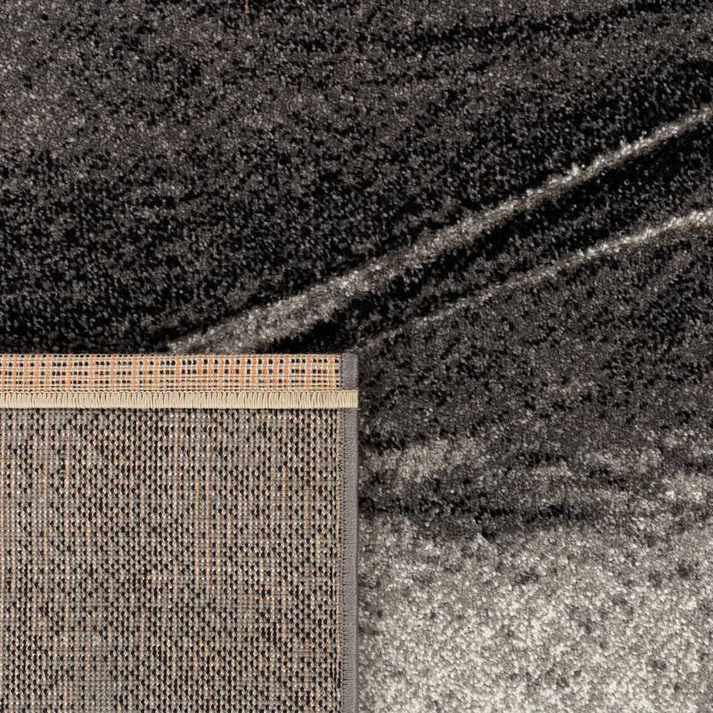 Modern Area Rug for Living Room with Abstract Waves Design