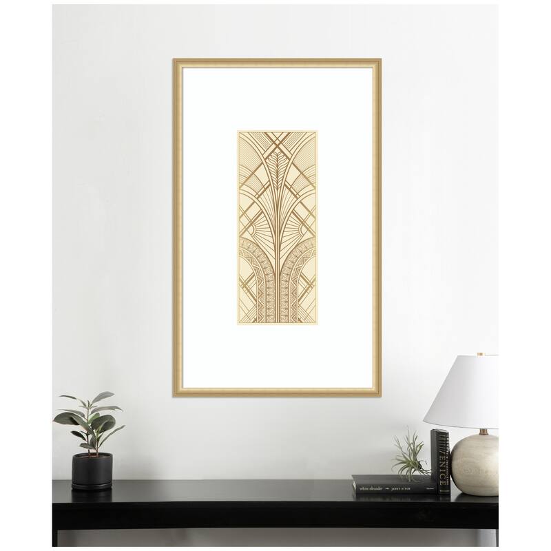 Kate and Laurel Retro Art Deco Glam Abstract by The Creative Bunch Studio Framed Wall Art Print