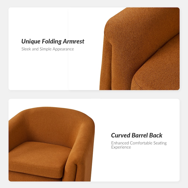 Arturo Modern Upholstered Armchair with Storable Removable Leg Ottoman by HULALA HOME