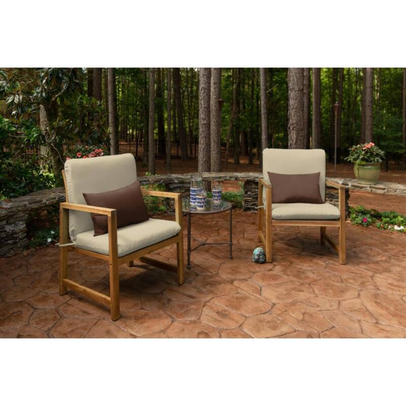 Sunbrella Solid Fabric 1-Piece Indoor/Outdoor Club Chair Cushion, 22"W x 44"L