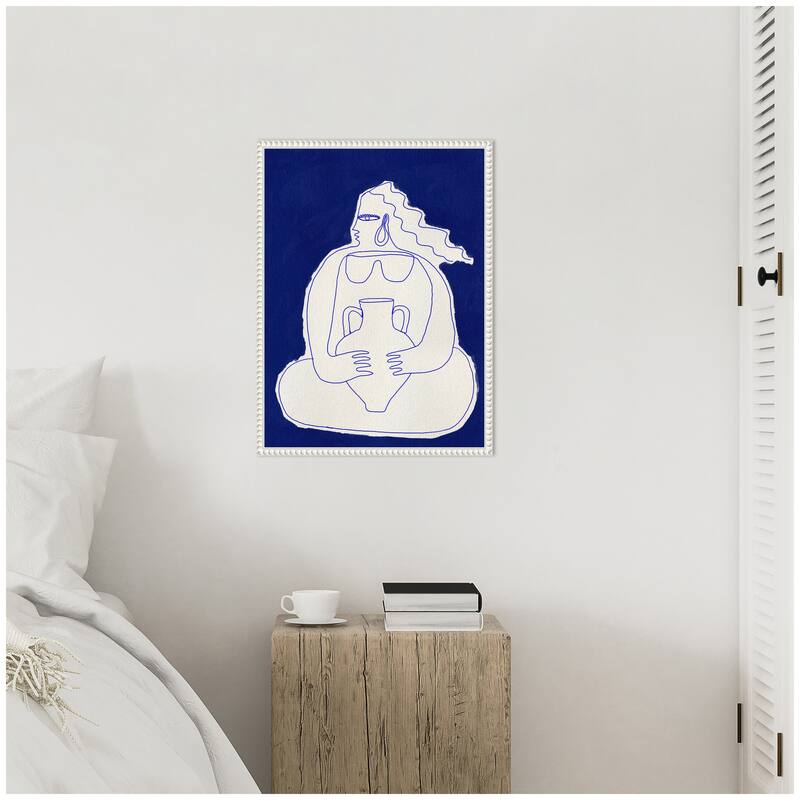 Kate and Laurel Sylvie Solitude 2 Framed Canvas by Shatha Al Dafai