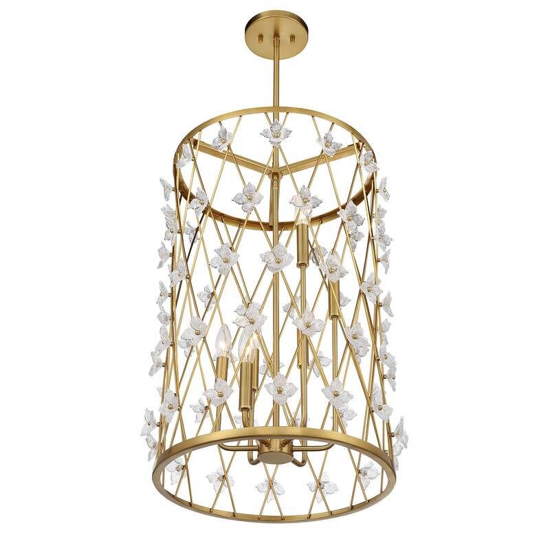 Savoy House 3-8412-6 Bailey 6 Light 18" Wide Crystal Pendant