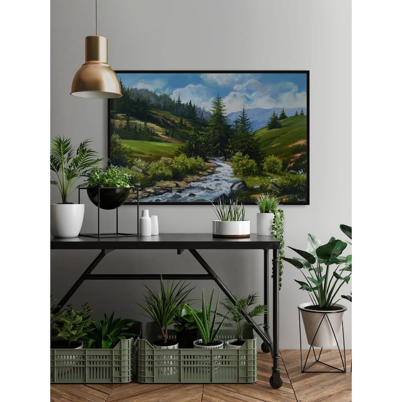 Land of Peace Floater Framed Print on Canvas