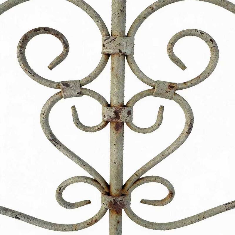 25.6" by 67.72"Iron Garden Fence, Pretty Vintage Green Rustic Style Decorative Fence Pannels, Plants Climbing Trellis