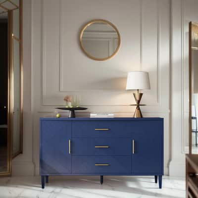 Stylish and Functional Cabinet with Carved Effect