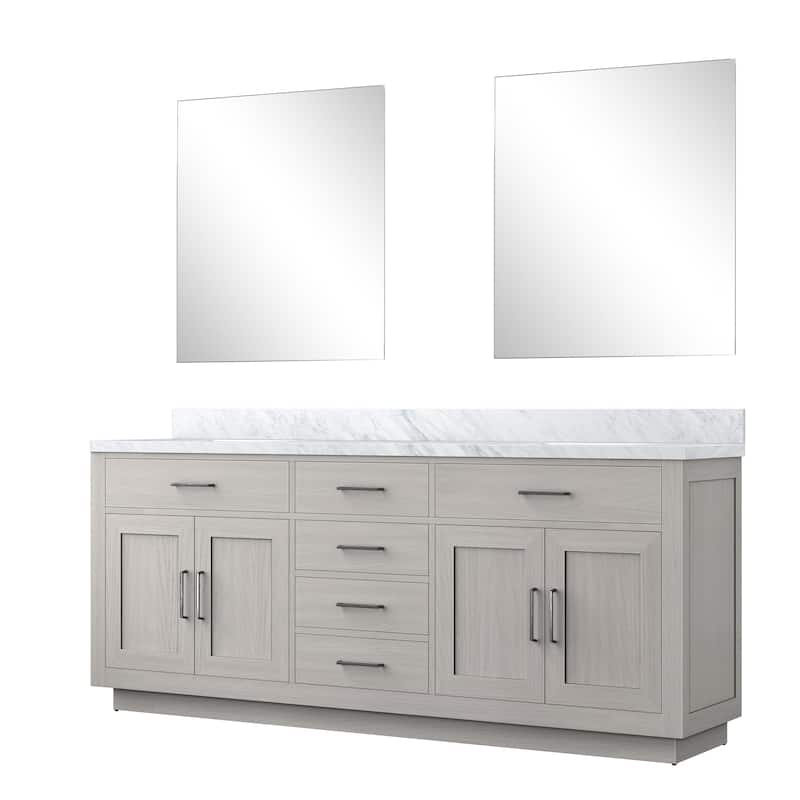 Abbey Bath Vanity with Carrara Marble Top, Sink and Mirror