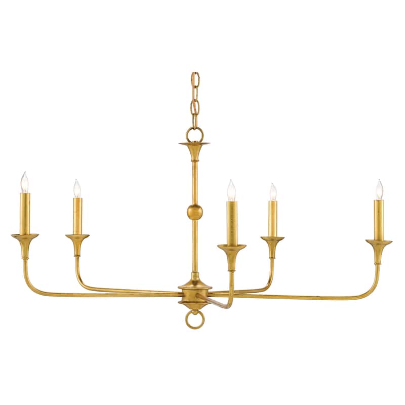 Currey & Company Nottaway Small Gold Chandelier - 18.75"h x 36"dia