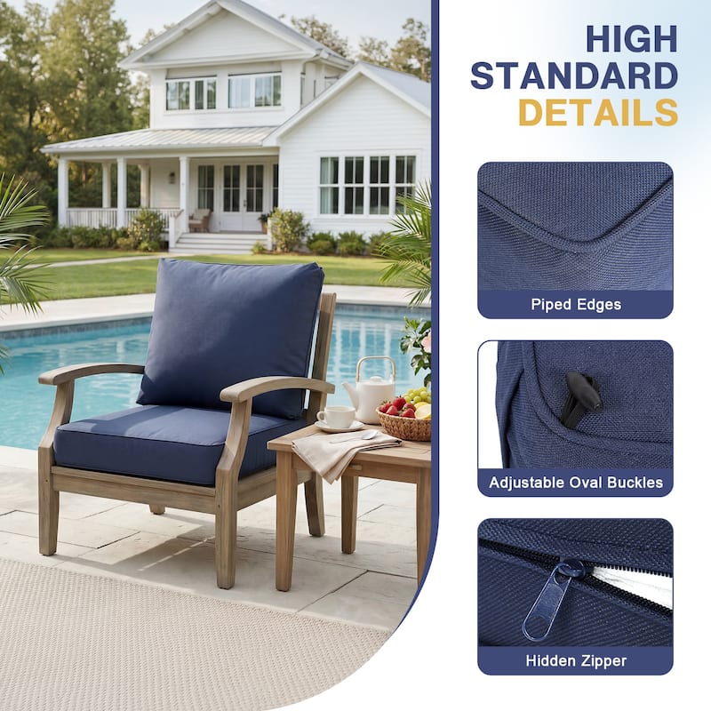 Aoodor Outdoor Seat/Back Cushion Set of 2