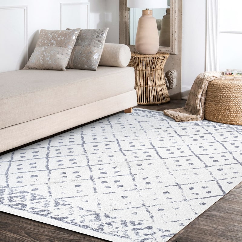 JONATHAN Y Hira Moroccan Geometric Diamond Area Rug