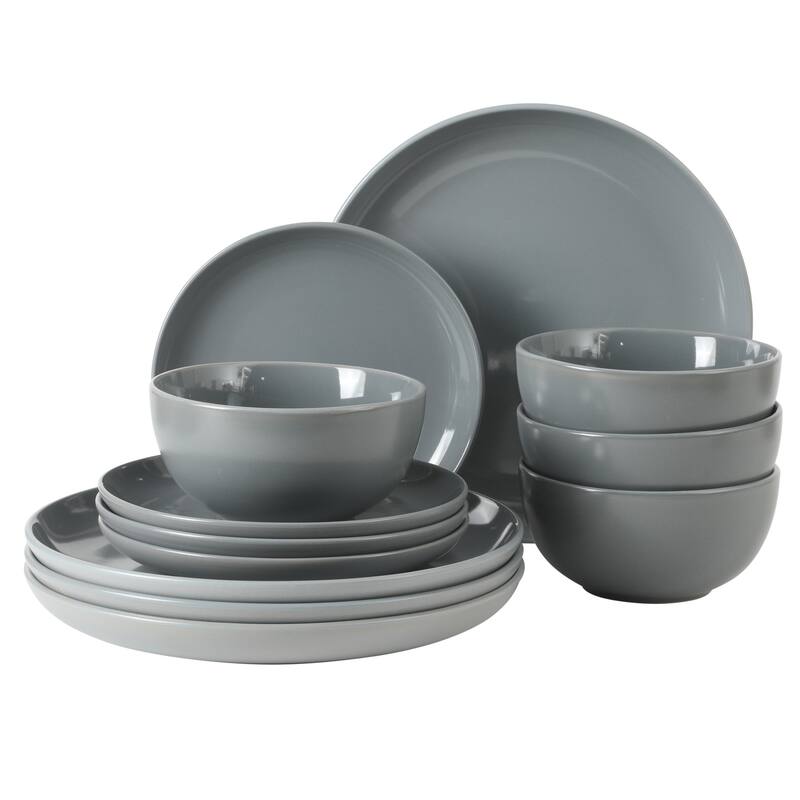 Gibson Home Rockaway 12pc Dinnerware set - Jasmine Blue