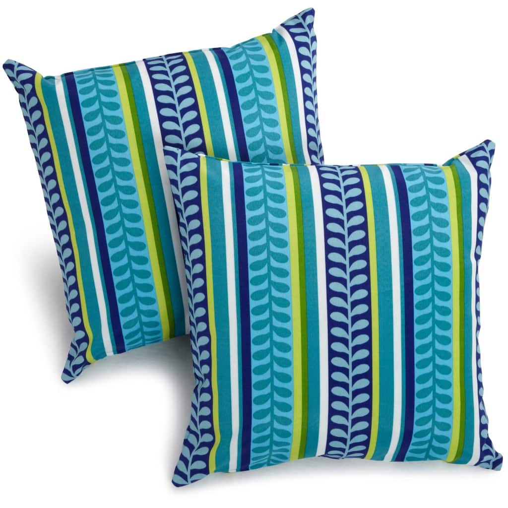 17-inch All-weather Outdoor Throw Pillows (Set of 2, Multiple Patterns)