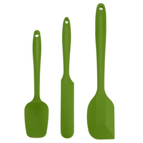 Silicone 3Pcs Heat Resistant Non-scratch Turner Non Stick Spatulas Set