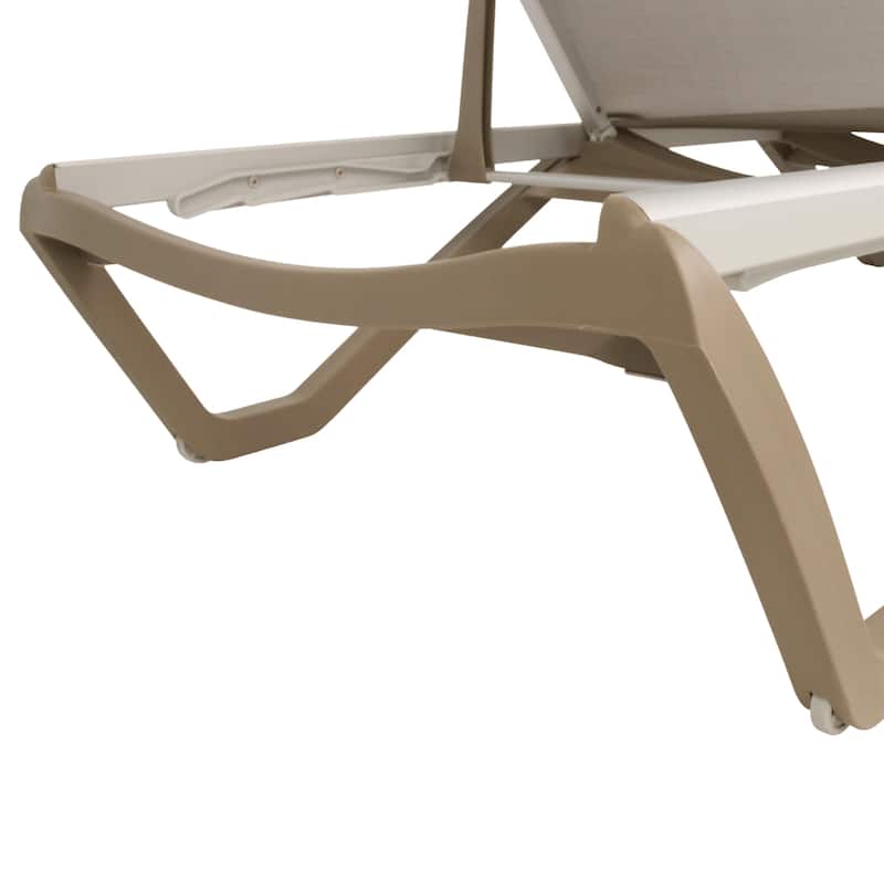Furnish Theory Seabreeze Deck Patio Sunlounger Sun Lounger Lounge Chair Sling Chaise Lounger (Various Frame & Mesh Colors)