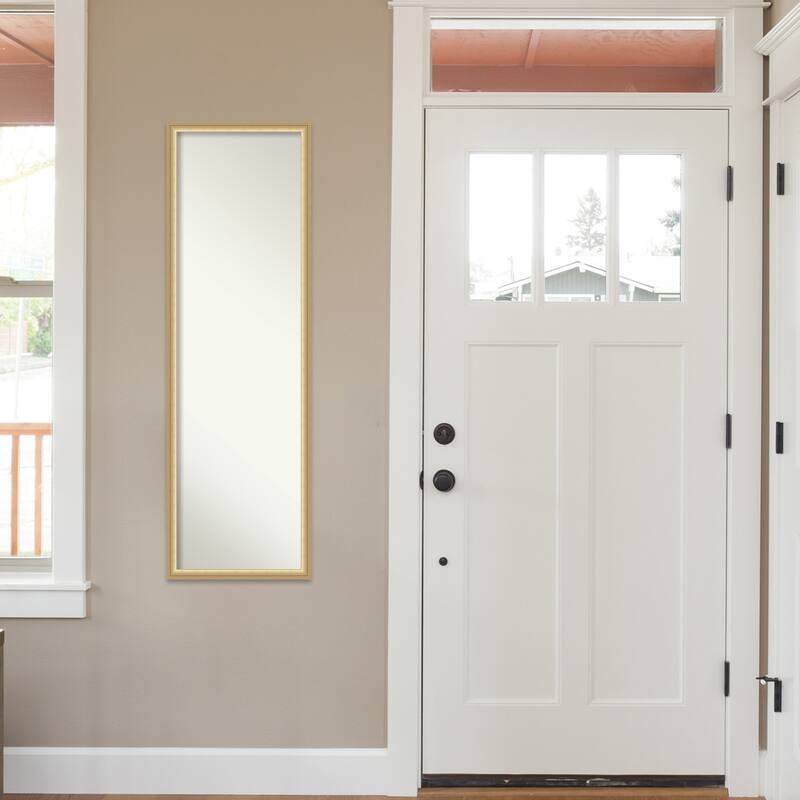 Florence Non-Beveled Framed Full-Length On the Door Mirror - Glass Size 14x48