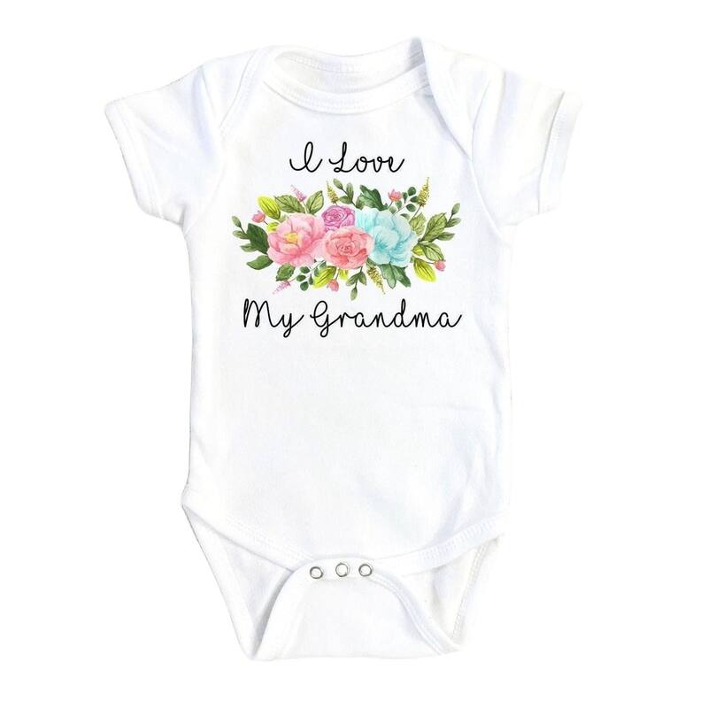 Grandma - Baby Boy Girl Clothes Infant Bodysuit Funny Cute Newborn - White - 3-6M