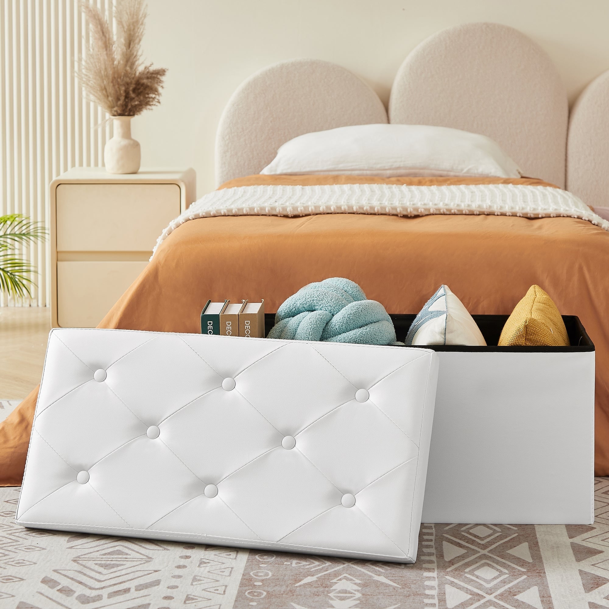 Folding storage sales ottoman cube