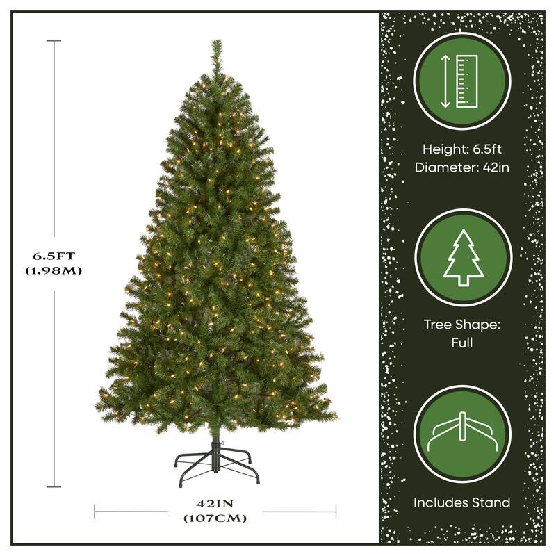 National Tree Company 6.5 ft. Prelit North Valley Christmas Tree - 6.5 Foot