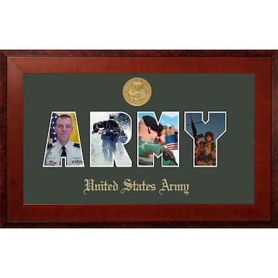 Patriot Frames Army Collage Photo Honors Frame with Gold Medallion