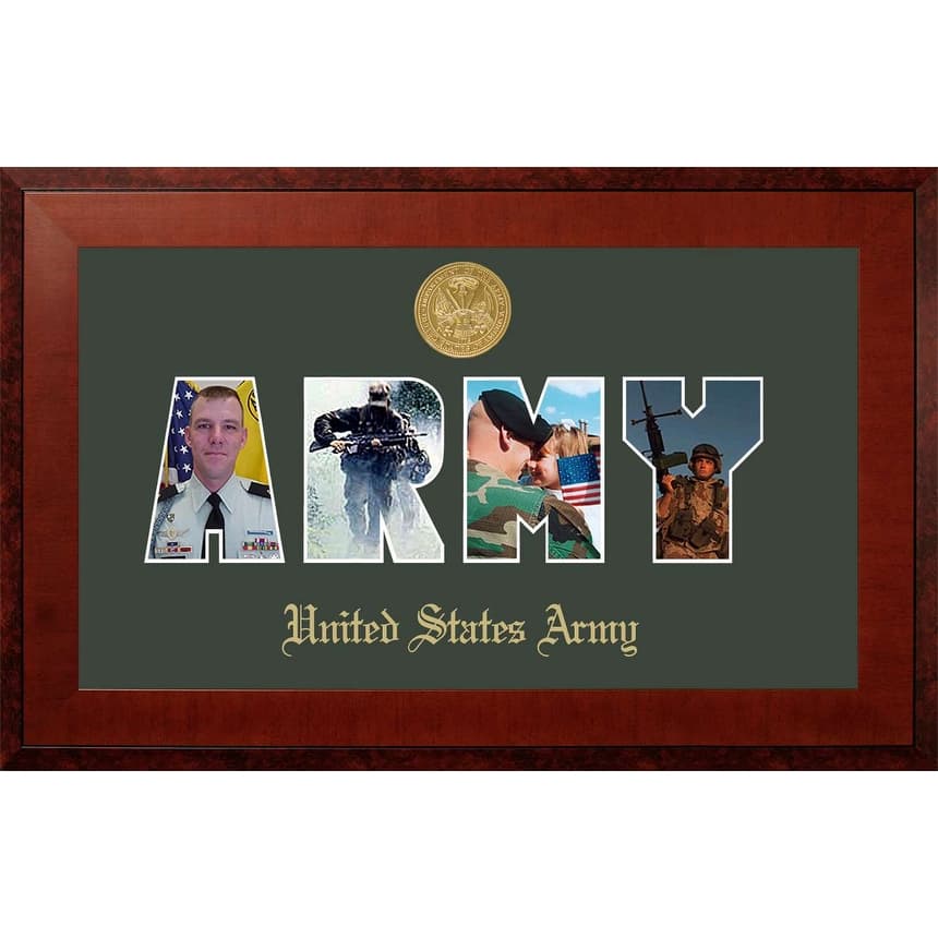 Patriot Frames Army Collage Photo Honors Frame with Gold Medallion