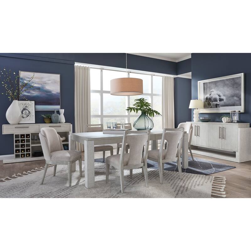 Magnussen Home Lorelei Misty Cloud Extendable Rectangular Dining Table - 44''W x 68''D x 29.75''H