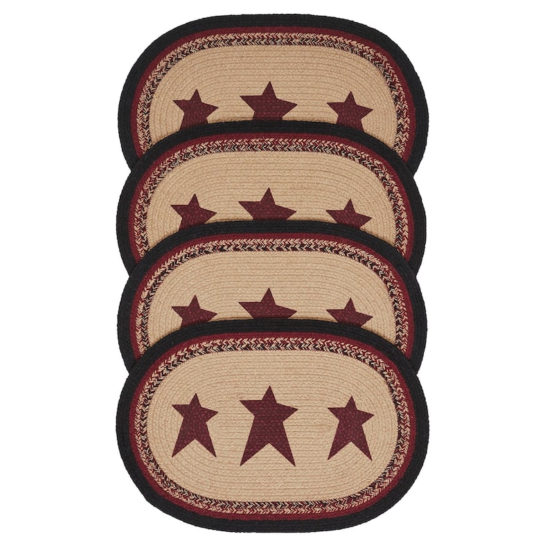 Connell Oval Placemat Stencil Stars 10x15