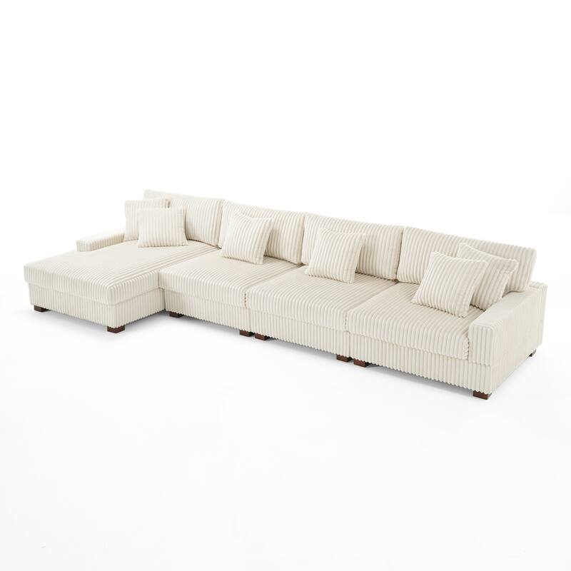 Anne 150" W Oversized Upholstered Modular Sectional Sofa