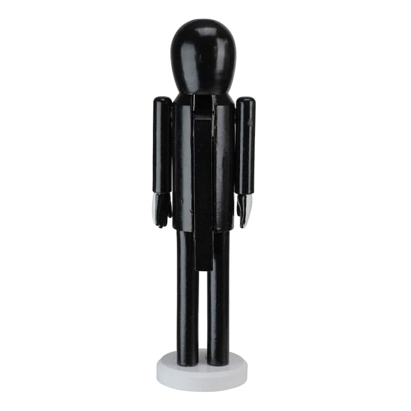 Skeleton Wooden Halloween Nutcracker - 14" - Black and White