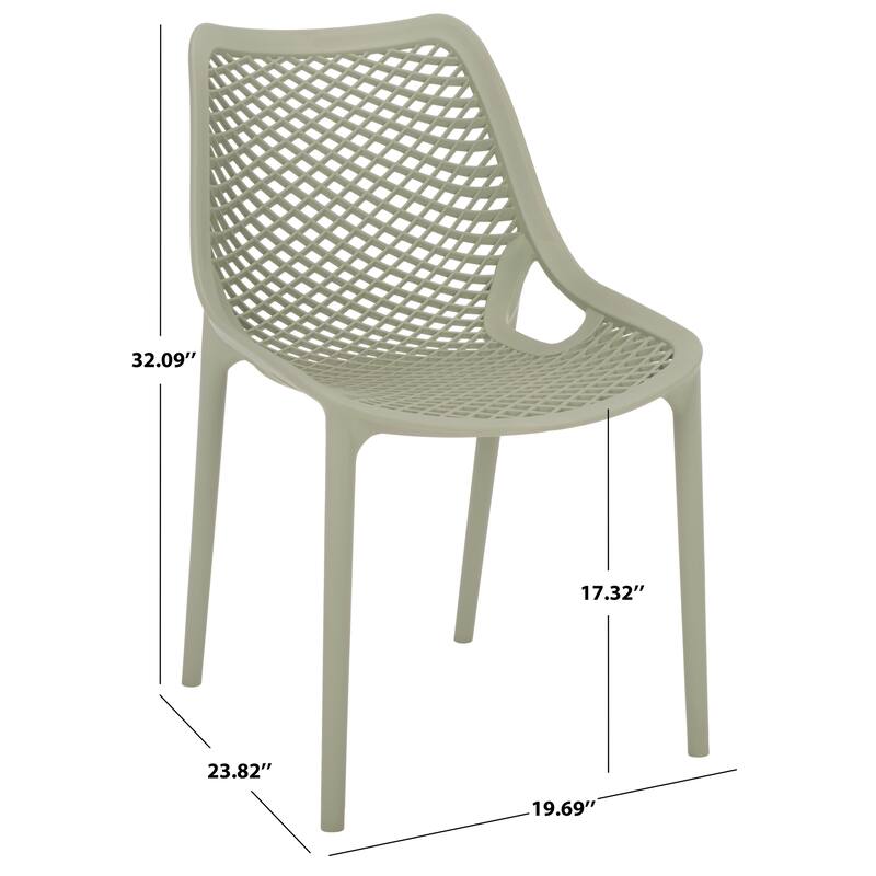 SAFAVIEH Outdoor Living Leila Dining Chair (Set of 2) - 20"W x 24"D x 32"H