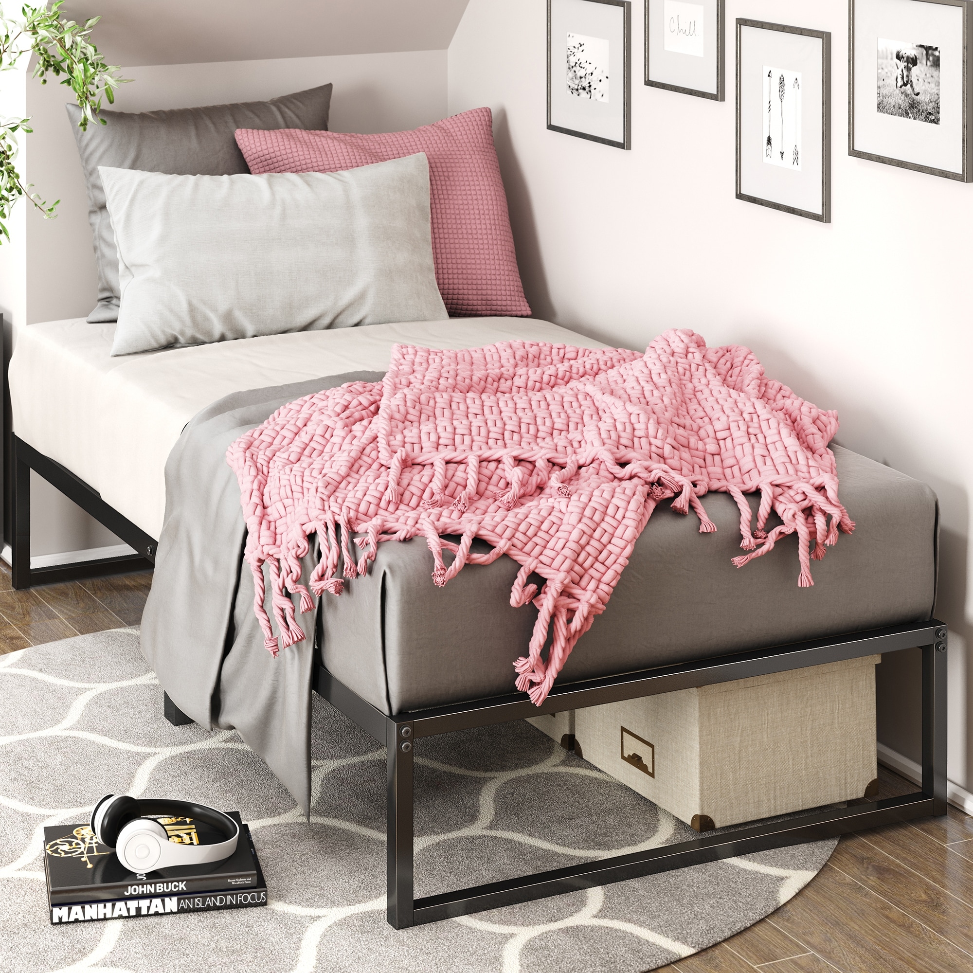Twin bed hot sale frame zinus