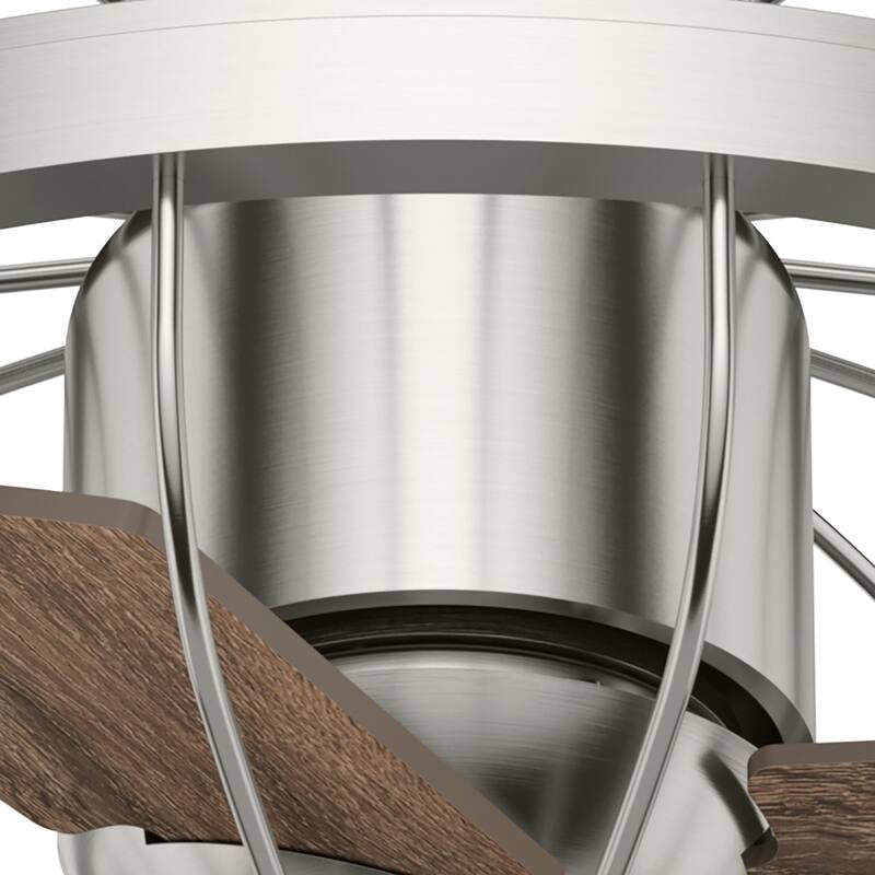 Hunter Roswell Ceiling Fan with Wall Control - Caged, 6-Speed - Farmhouse, Industrial, Transitional