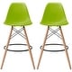 preview thumbnail 17 of 27, Set of 2 26-inch Contemporary Eiffel Dowel DSW Counter Height Stool Barstool With Backs For Kitchen Home Side Break Room