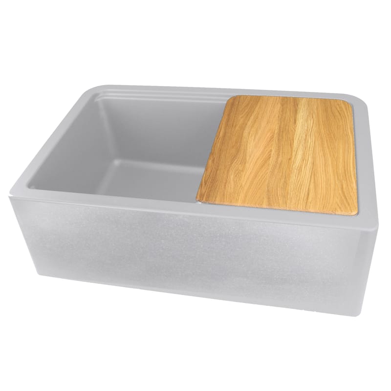 Highpoint 29.75in Granite Composite Workstation Farmhouse Sink - 29.75" x 19.75" x 9.75"
