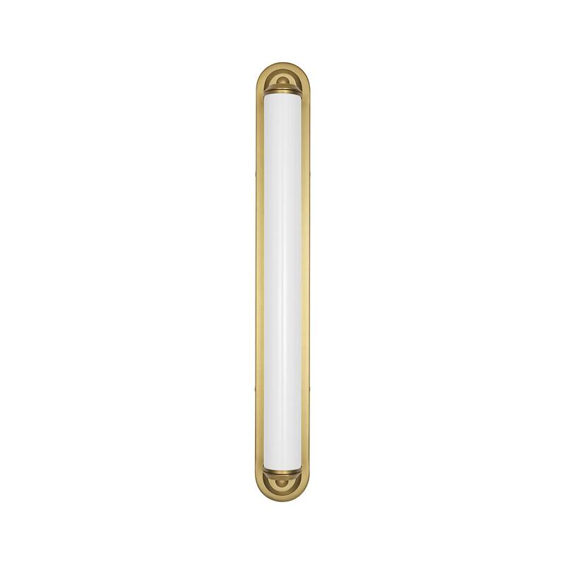 24" Modern Black/Gold LED Wall Sconce - 11W 3000K Warm Light, Linear Fixture for Bedroom & Hallway