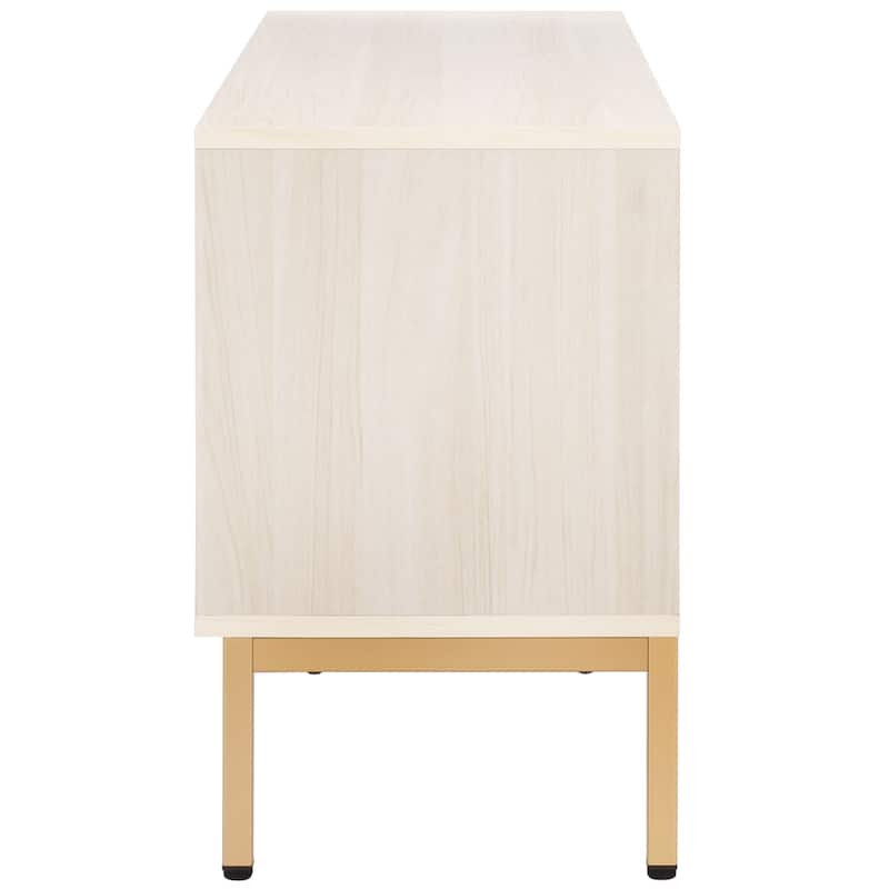 SAFAVIEH Lylia 2-Drawer 2-Shelf Entertainment Media Stand (Fits up to 65" Flatscreen TV) - 60.4 in. x 15.6 in. x 24.8 in.