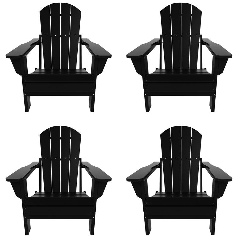 POLYTRENDS Laguna All Weather Poly Outdoor Adirondack Chair - Foldable (Set of 4)