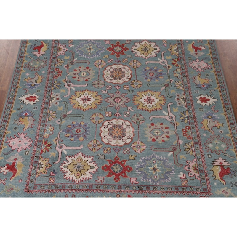 Oushak Indian Area Rug Handmade Wool Carpet - 8'2"x 9'11"