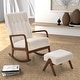 preview thumbnail 7 of 18, Costway Rocking Chair with Ottoman Upholstered Fabric Glider Rocker - See Details