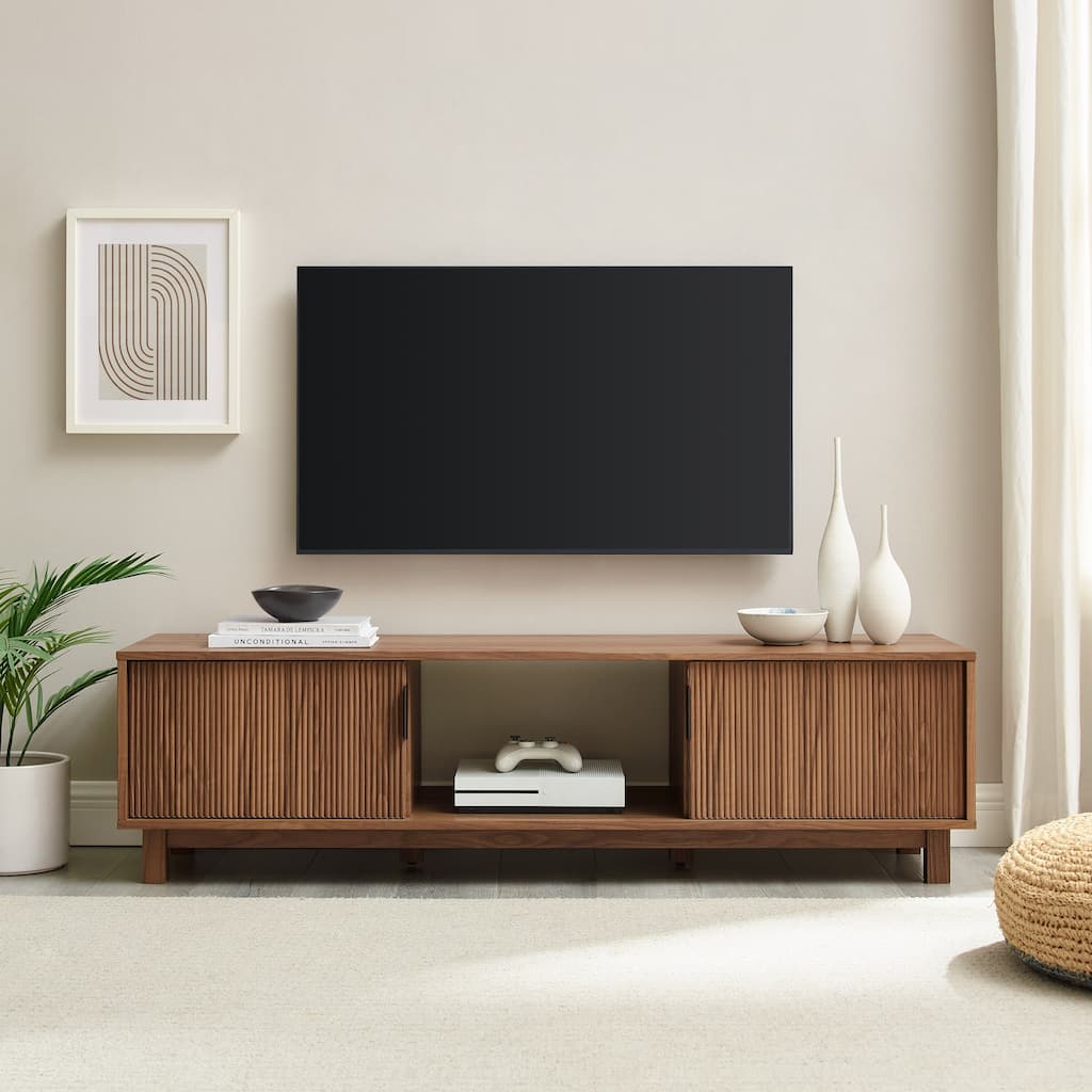 Walker Edison Modern Fluted-Door TV Stand