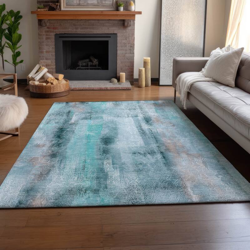 Premium Washable Super Soft Abstract Imprints Mayfield Rug