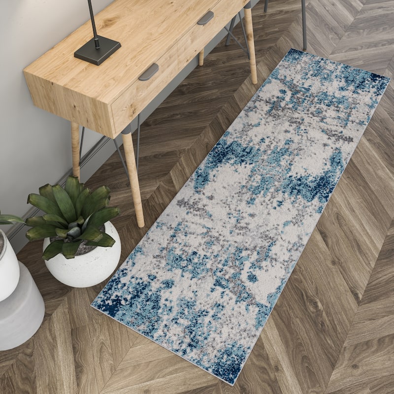 Gematria Industrial Abstract Indoor Area Rug