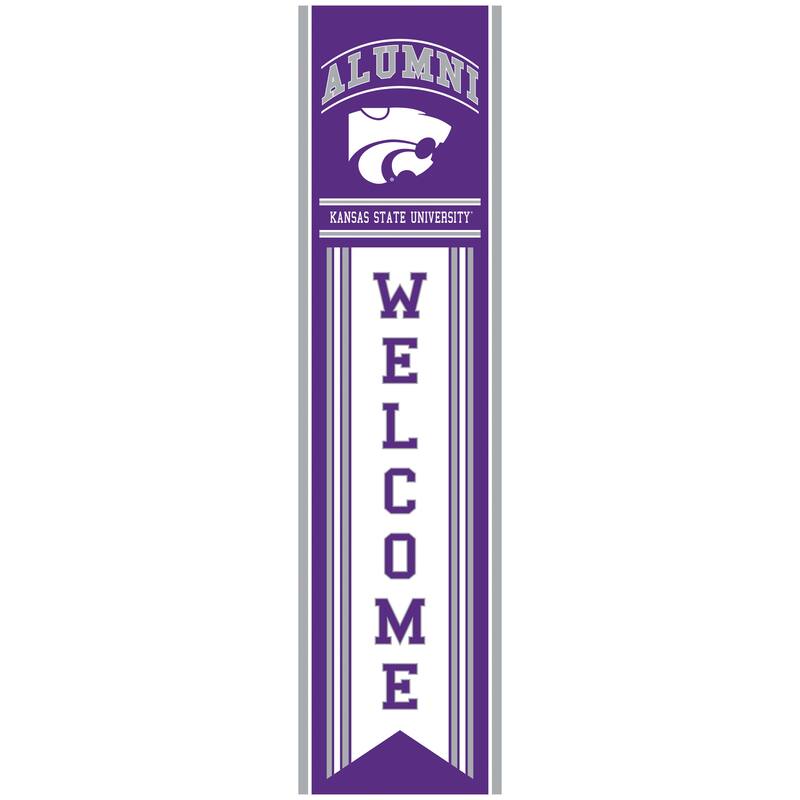 47" Porch Leaner Welcome Wall Sign, Kansas State University - White