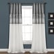 preview thumbnail 80 of 105, Silver Orchid Page Two-tone Faux Silk Single Curtain Panel 108"L x 42"W - Gray/White