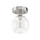 preview thumbnail 8 of 12, Hunter Xidane 1 Light Clear Glass Pendant or Semi-Flush Light - Kitchen Island, Dining Room, Entry - Glam, Contemporary