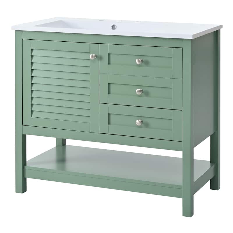 Bathroom Storage Cabinet Vanity with 2 Drawers and shelf
