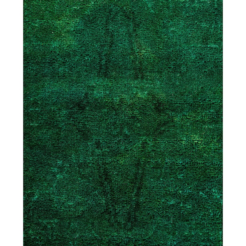 Overdyed One-of-a-Kind Hand-Knotted Area Rug - Green - 3' 1" x 5' 3"