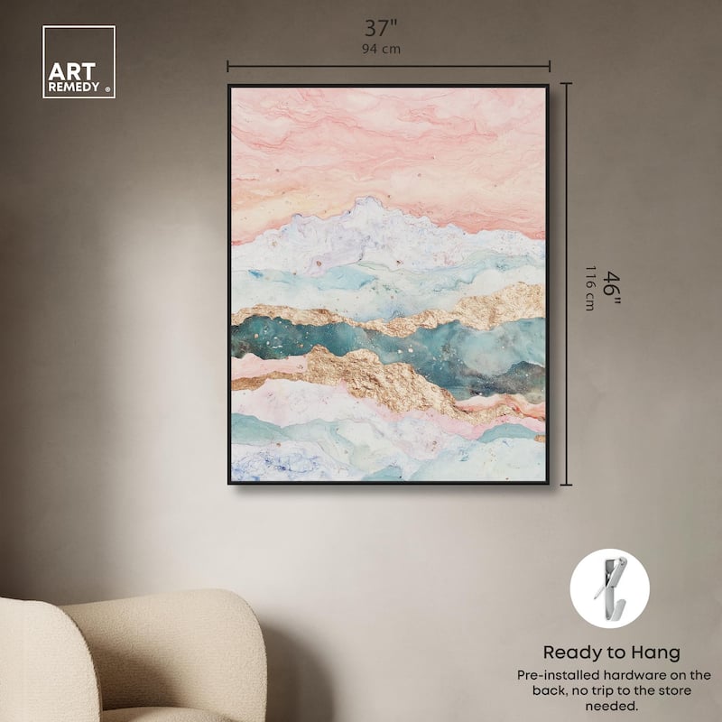 Rose Quartz Ridge Canvas by Art Remedy