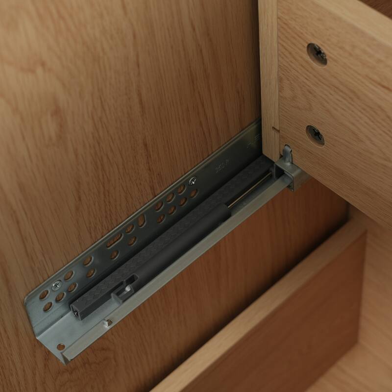 Roomfitters 30" Bathroom Vanity with Ceramic Sink and Full-Extension storage units, Soft Close Undermount Drawer Slides
