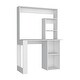 preview thumbnail 5 of 11, Small Space Desk with Hutch and Ample Storage Shelves, 38.8" Wide