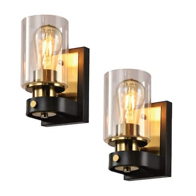 Maxax 1 - Light Glass Shade Armed Sconce (Set of 2). - N/A